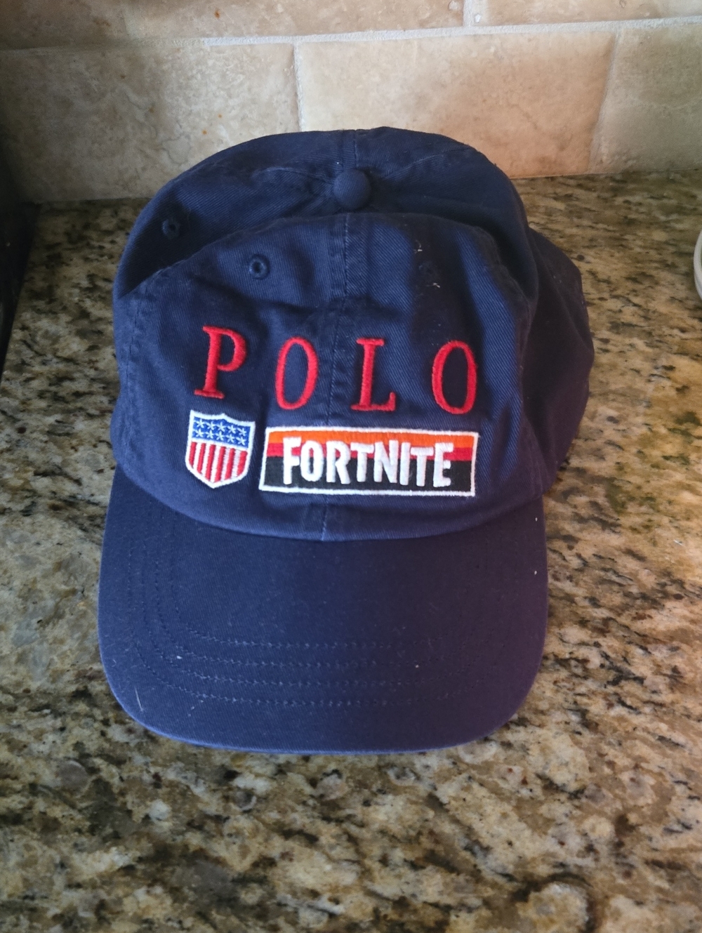 Polo by Ralph Lauren Navy Cap with Red Embroidery and Fortnite Patch